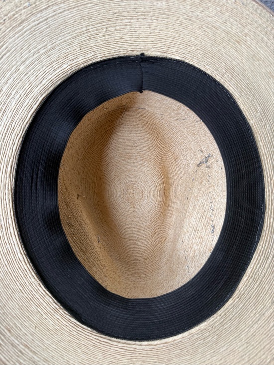 Straw Wide-Brim Sun Hat with Black Braided Band main image 8